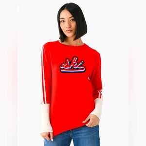 Never A Wallflower Ski Intarsia Sweater NWOT